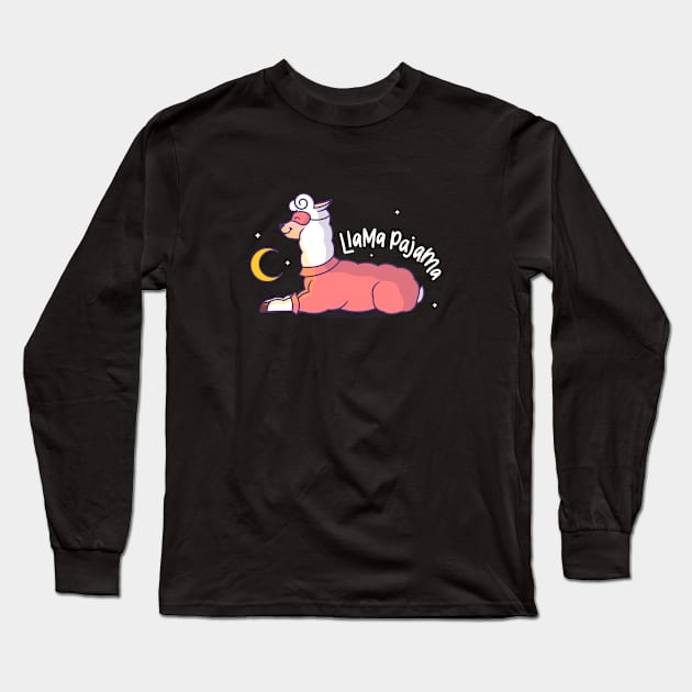 Cute Llama Pajama Llama Long Sleeve T-Shirt by mchda